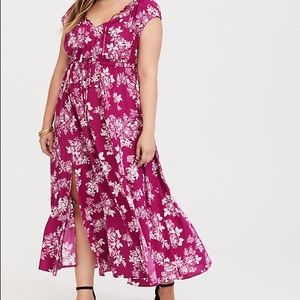 Hot pink Torrid maxi dress